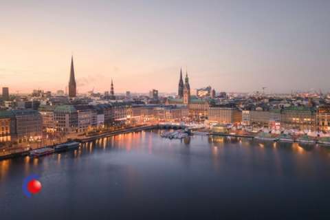 City skyline Hamburg